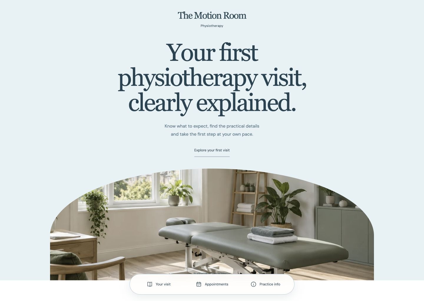 The Motion Room working website preview